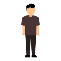 Mens gezichtsloos avatar icoon vector illustratie grafisch ontwerp vector illustratie grafisch ontwerp