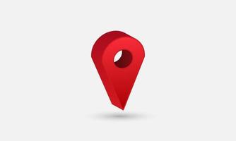 illustratie vector plaats kaart pin GPS concept realistisch 3d creatief geïsoleerd Aan achtergrond