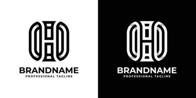 uniek Oh of ho monogram logo, geschikt voor ieder bedrijf met Oh of ho initialen. vector