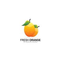 vers oranje fruit illustratie ontwerp sjabloon vector