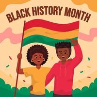 vieren zwart geschiedenis maand concept vector