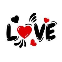 gelukkig valentijnsdag dag viering achtergrond. liefde symbool met rood en wit kleur. liefde hart vector. vector