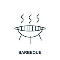 barbecue icoon van hobby's verzameling. gemakkelijk lijn element barbecue symbool voor Sjablonen, web ontwerp en infographics vector