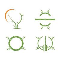 bamboe met groen blad voor uw logo icoon vector