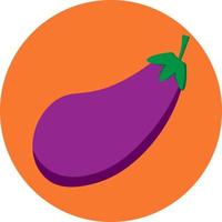 aubergine groente vlak icoon vector