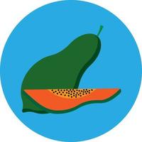 papaja fruit vlak icoon vector