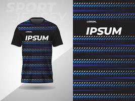 blauw zwart abstract t-shirt sport- Jersey ontwerp voor Amerikaans voetbal voetbal racing gaming motorcross wielersport rennen vector