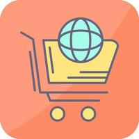 wereld boodschappen doen vector icoon