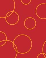 meetkundig patroon van contouren van oranje cirkels Aan een rood achtergrond vector