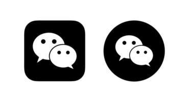 wechat logo, wechat icoon vrij vector