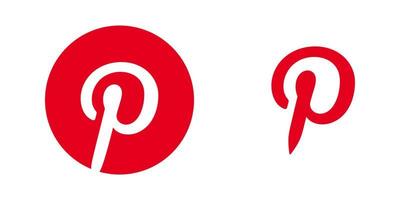 pinterest logo vector, pinterest symbool, pinterest icoon vrij vector