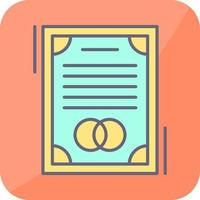 bruiloft contract vector icon