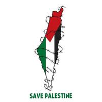 illustratie vector van opslaan palestina, palestina kaart met draad perfect voor afdrukken, banner, poster, campagne, enz