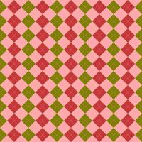 rood en groen naadloos meetkundig patroon met argyle achtergrond vector