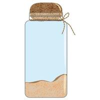 glas pot met zand. pot voor herinneringen. vector