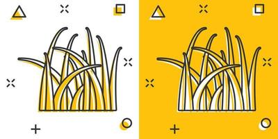 gras icoon in grappig stijl. eco gazon tekenfilm vector illustratie Aan wit geïsoleerd achtergrond. bloemen tuin plons effect bedrijf concept.