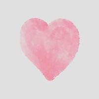 valentijnsdag dag achtergrond met hand- geschilderd waterverf hart ontwerp vector