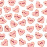 naadloos patroon voor Valentijnsdag dag met schattig harten vector