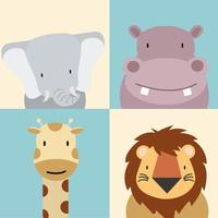 set van schattige baby dieren vector