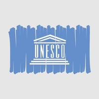 UNESCO vlag borstel vector