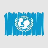 unicef vlag borstel vector