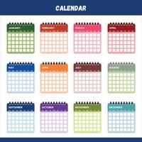 kleurrijk jaar kalender vector