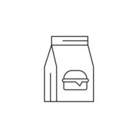 hamburger doos icoon. schets icoon vector
