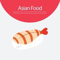Aziatisch voedsel sushi vector illustratie, Japans traditioneel voedsel