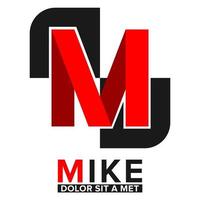 logo Mike brief m vector