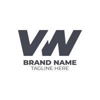 brief v w logo, logo voor bedrijf vector