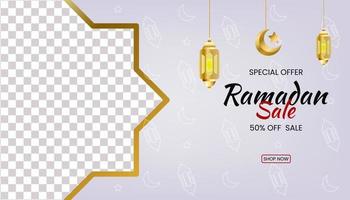 speciaal aanbod Ramadan uitverkoop banier sjabloon ontwerp vector