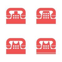 telefoon icoon roze kleur Aan wit achtergrond, modieus ontwerp illustratie vector