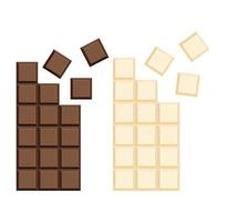 melkchocolade bar clipart set vector