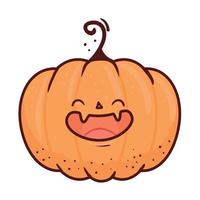 halloween schattig pompoen icoon Aan wit achtergrond vector