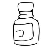 kosmetik fles symbool lichaam zorg spa salon.spa behandeling.alternatief medicijn.eenvoudig geïsoleerd icoon Aan wit achtergrond. vector