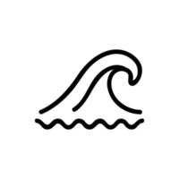 surfplank zee pictogram vector. geïsoleerde contour symbool illustratie vector