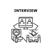interview kandidaat vector concept illustratie