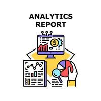 analytics verslag doen van vector concept kleur illustratie