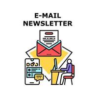 e-mail nieuwsbrief vector concept illustratie