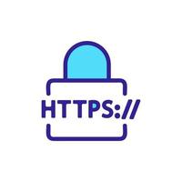 https-protocol vectorvector. geïsoleerde contour symbool illustratie vector