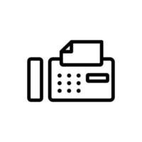 faxpictogram vector. geïsoleerde contour symbool illustratie vector