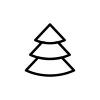 kerstboom pictogram vector. geïsoleerde contour symbool illustratie vector