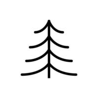 groenblijvende kerstboom pictogram vector. geïsoleerde contour symbool illustratie vector