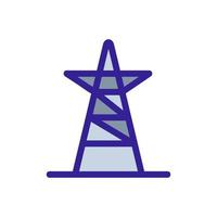 hoog Spanning toren icoon vector. geïsoleerd contour symbool illustratie vector
