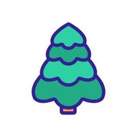 kerstboom pictogram vector. geïsoleerde contour symbool illustratie vector