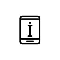 informatie Aan de telefoon icoon vector. geïsoleerd contour symbool illustratie vector