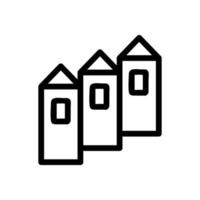 huis icoon vector. geïsoleerd contour symbool illustratie vector