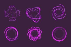 Purper abstract vorm geven aan, halftoon. vector creatief neon Purper vormen ontwerp