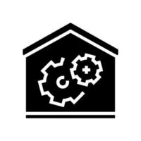 huis reparatie glyph icoon vector illustratie