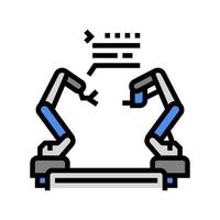 voorgeprogrammeerd robot kleur icoon vector illustratie